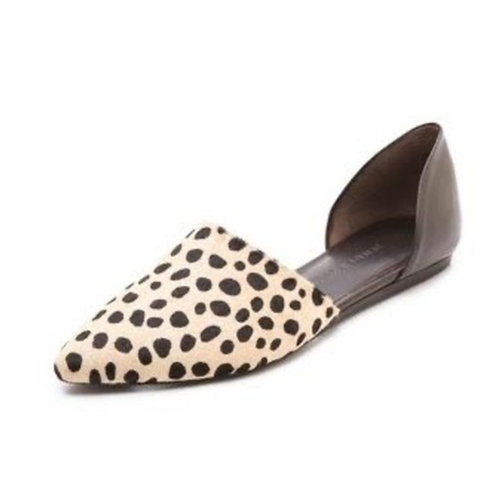 Jenni Kayne Calf Hair Cheetah Print D'Orsay Flats Size 40